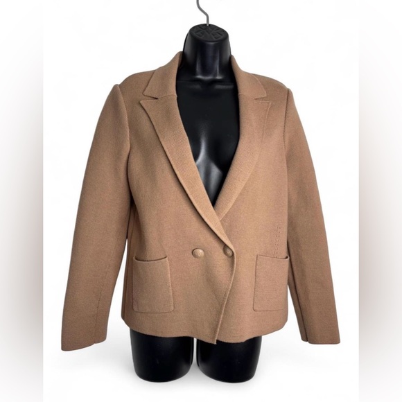 L'AGENCE brown knit blazer Size L #knitwear #blazer - Picture 3 of 6